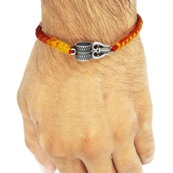 Silver_Pure_925_Sterling_Rakhi_For_Brother_Raksha_Bandhan_With_Pure_Cotton_Thread_For_Men,_Boys,_Rakhis_By_Trishool_Damru
