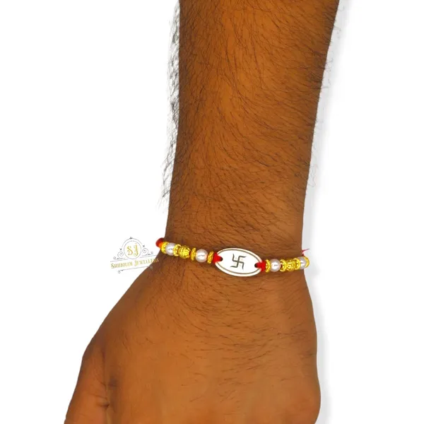 Silver_Pure_925_Sterling_Rakhi_For_Brother_Raksha_Bandhan_With_Pure_Cotton_Thread_For_Men,_Boys,_Rakhis_Sathiya