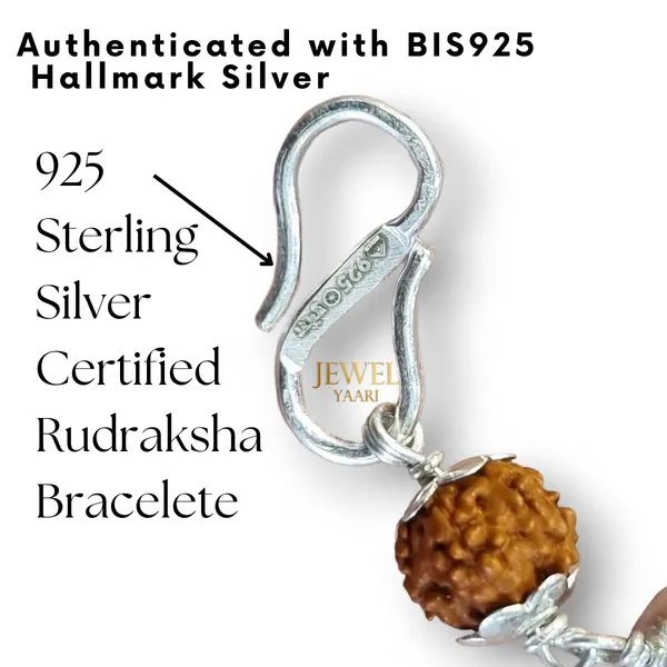 Silver_925_Sterling_Handmade_Dual_Wire_Stylish_Rudraksha_Rakhi_For_Men_(_6_Mm_Natural_Beads_Om_Para)_(Plain_Rudrakasha)