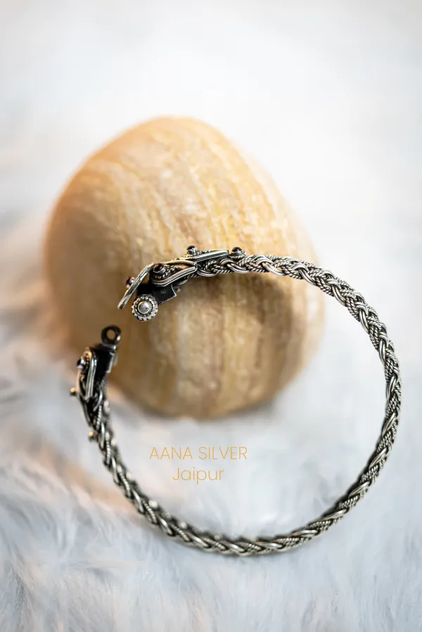 925_Pure_Sterling_Silver_|_Aabharan_Statement_Unique_Bracelet_|_Well_Stamped_&_Hallmarked