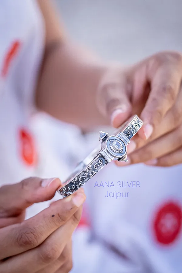 925_Pure_Sterling_Silver_|_Aabharan_Classic_Kada_|_Well_Stamped_&_Hallmarked