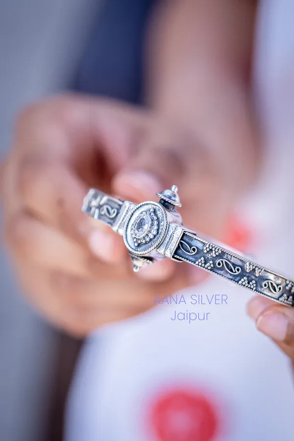 925_Pure_Sterling_Silver_|_Aabharan_Classic_Kada_|_Well_Stamped_&_Hallmarked