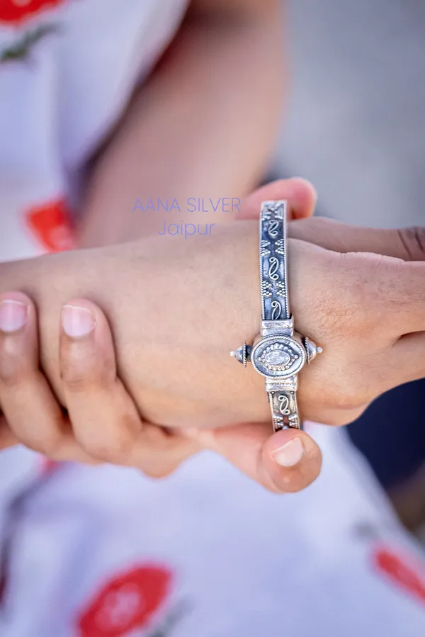 925_Pure_Sterling_Silver_|_Aabharan_Classic_Kada_|_Well_Stamped_&_Hallmarked
