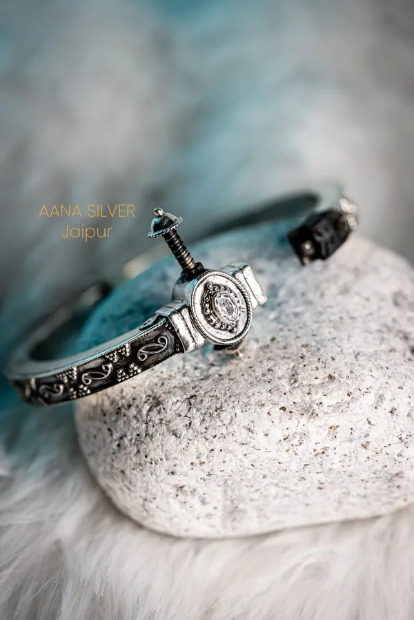 925_Pure_Sterling_Silver_|_Aabharan_Classic_Kada_|_Well_Stamped_&_Hallmarked