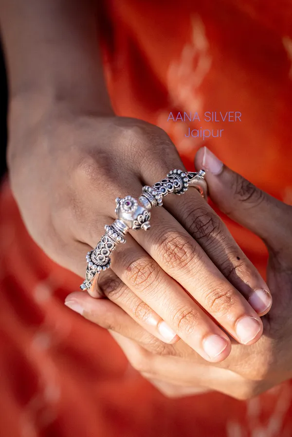 925_Pure_Sterling_Silver_|_Aabharan_Versatile_Detailed_Kada_|_Well_Stamped_&_Hallmarked