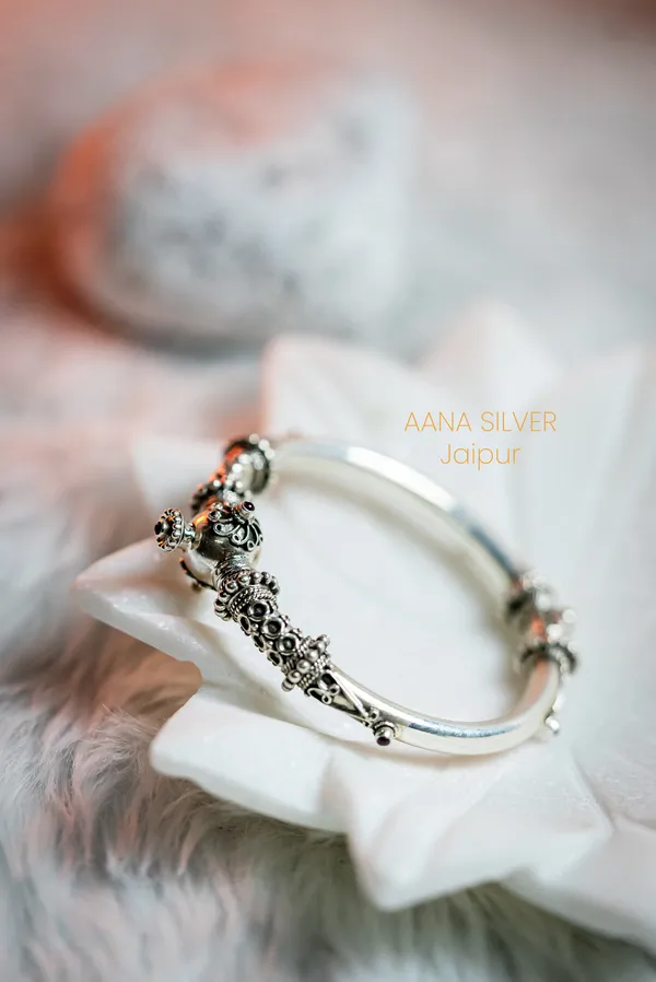 925_Pure_Sterling_Silver_|_Aabharan_Versatile_Detailed_Kada_|_Well_Stamped_&_Hallmarked