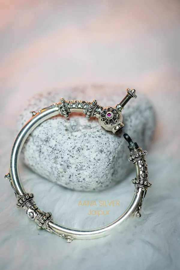 925_Pure_Sterling_Silver_|_Aabharan_Versatile_Detailed_Kada_|_Well_Stamped_&_Hallmarked