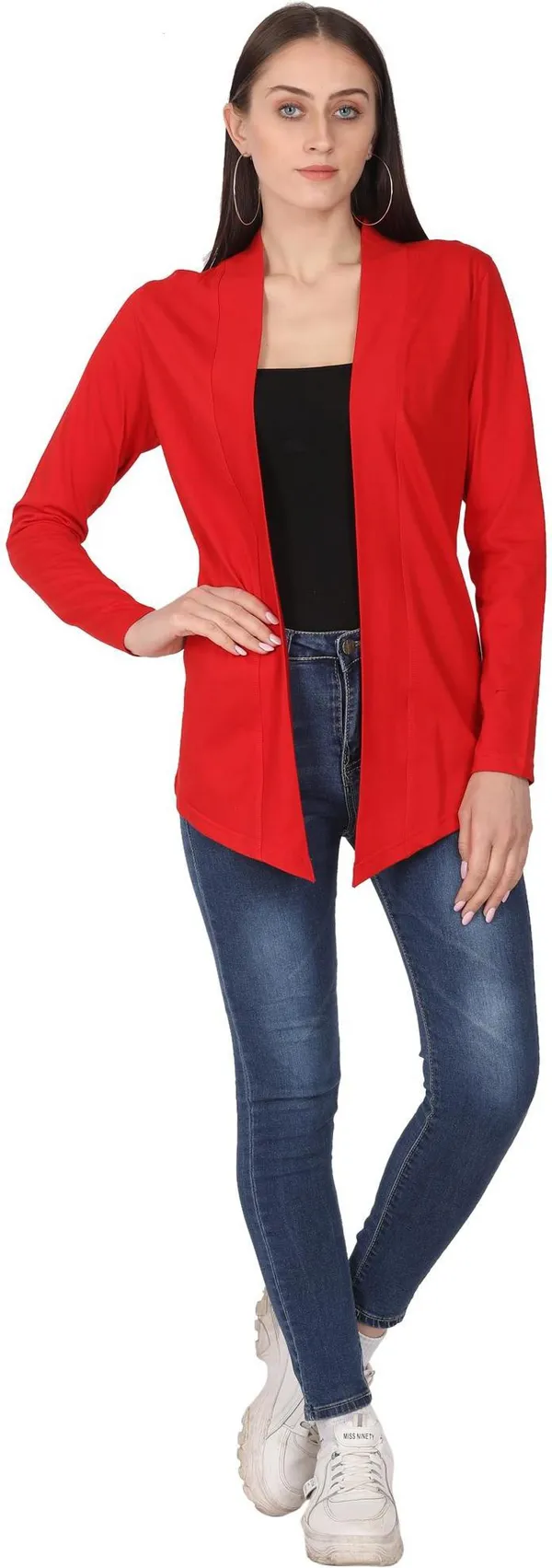 Red_Cotton_Blend_Solid_Shrug_For_Women