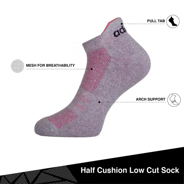 Adidas_Original_Half_Cushion_Low_Cut_Cotton_Socks_-_3_Pairs_(6N)_(AD-0632)_(Lt_Grey_Mel/White/Col_Navy),_Women