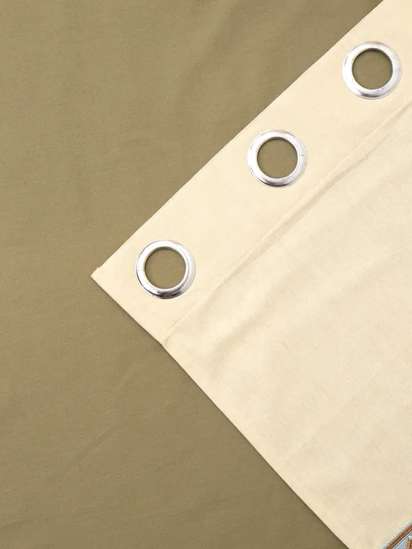 Pack_of_2_Cotton_Light_Beige-Blue_Arizona_ikatee_Collection_Curtain_Set_for_Window_and_Door