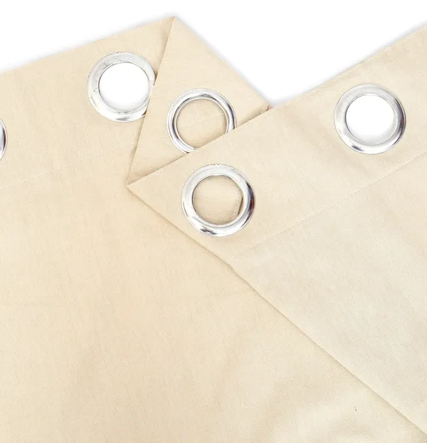 Pack_of_2_Cotton_Light_Beige-Blue_Arizona_ikatee_Collection_Curtain_Set_for_Window_and_Door