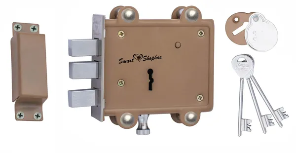 Main_Door_Lock_Clear_Steel_Black_with_2_keys_|_With_2_Year_Warranty