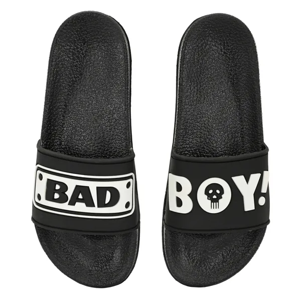 Black_Silicon_Strap_And_Pvc_Slip_On_Sliders_For_Men