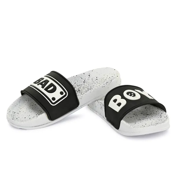 White_Silicon_Strap_And_Pvc_Slip_On_Sliders_For_Men