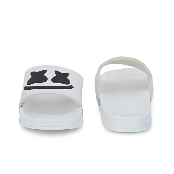 White_Silicon_Strap_And_Pvc_Slip_On_Sliders_For_Men