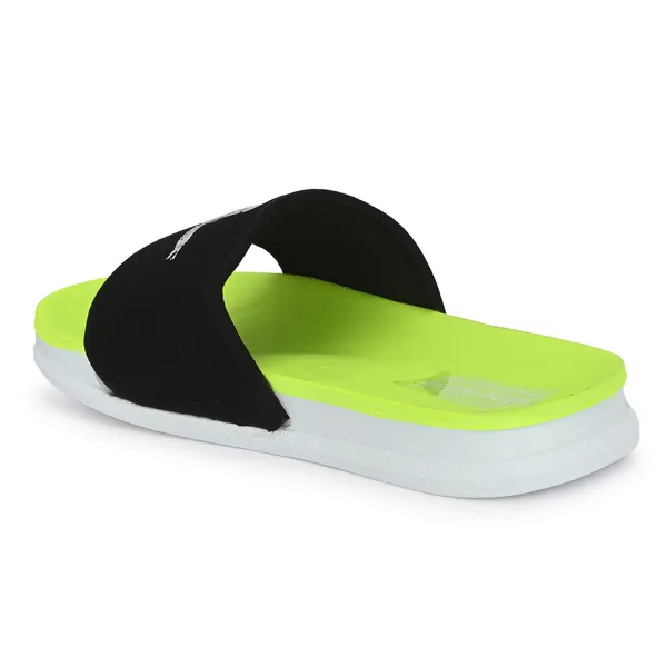 Neon_Green_Silicon_Strap_And_Pvc_Slip_On_Sliders_For_Men