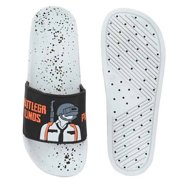 White_Silicon_Strap_And_Pvc_Slip_On_Sliders_For_Men