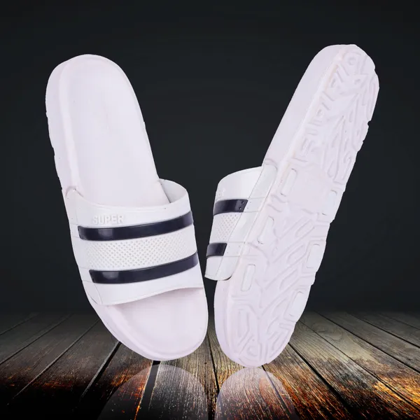 White_Silicon_Strap_And_Eva_Slip_On_Sliders_For_Men