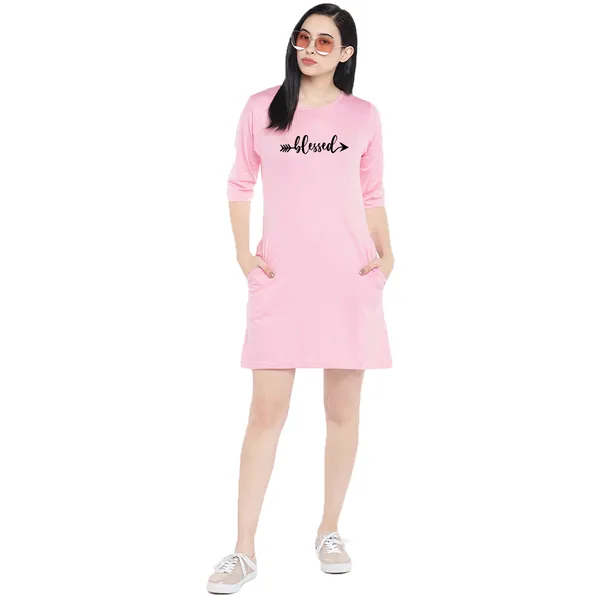 Long_Tshirt_Dress_For_Women_And_Girls_Baby_Pink