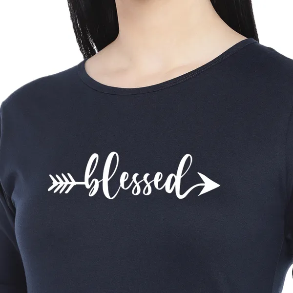 Long_Tshirt_Dress_For_Women_And_Girls_Navy_Blue