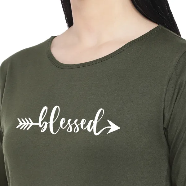 Long_Tshirt_Dress_For_Women_And_Girls_Olive_Green