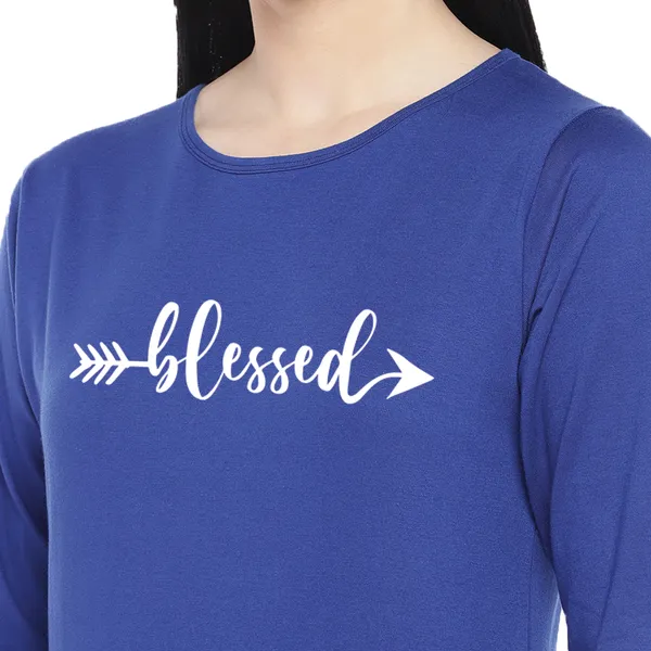 Long_Tshirt_Dress_For_Women_And_Girls_Royal_Blue