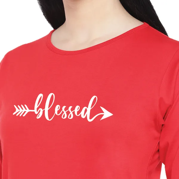 Long_Tshirt_Dress_For_Women_And_Girls_Red