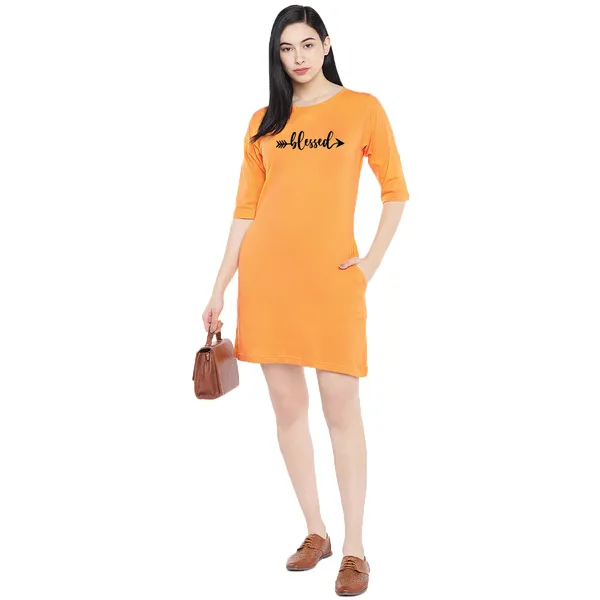Long_Tshirt_Dress_For_Women_And_Girls_Yellow