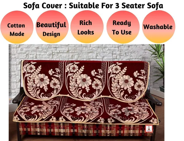 Beautiful_Floral_Design_3_Seater_Cotton_Fabric_Sofa_Cover_Set_for_Living_Room_-_Maroon_Color,_2_Pieces