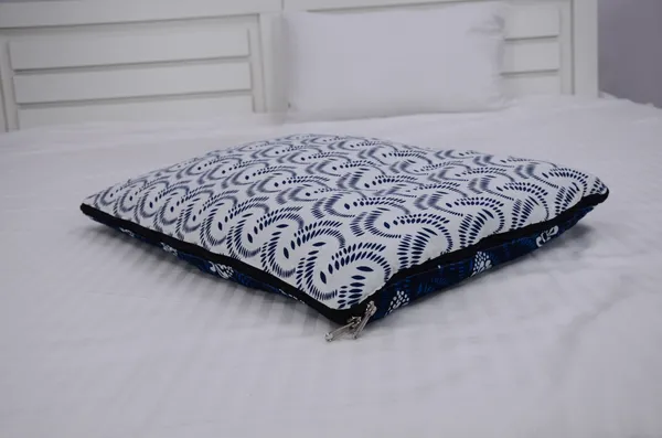 _120_GSM_Lightweight_Pocket_Portable_Single_Blanket_for_Travel,_Camping,_Hiking,_2-in-1_Travel_Blanket_and_Pillow_-_True_Blue