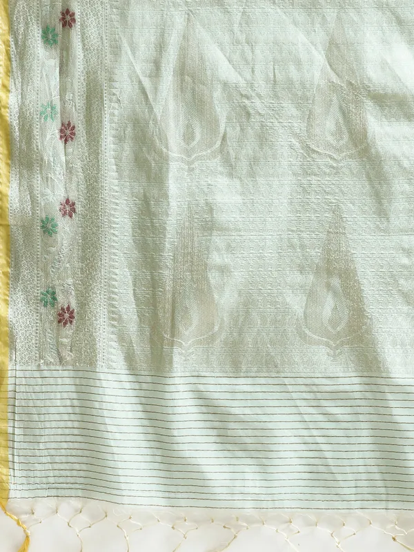 Sea_Green_Masrise_Cotton/Cotton_Banarasi_Sarees_For_Women