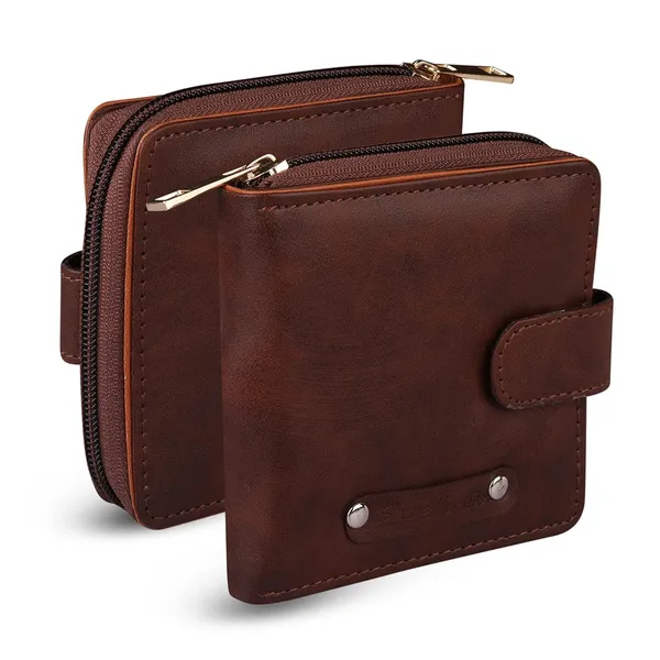 Brown_Women'S_Wallet_Wallet_For_Women_Card_Holder_Premium_Vegan_Faux_Leather_Wallet_Compact_Size_4.25"_X_4.25"_X_1"_Inch