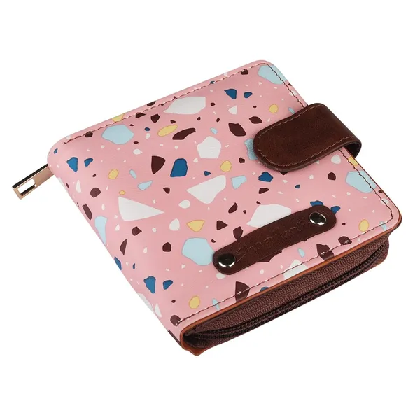 Baby_Pink_Women'S_Wallet_Wallet_For_Women_Card_Holder_Colo_Stone_Print_Premium_Vegan_Faux_Leather_Wallet_Compact_Size_4.25"_X_4.25"_X_1"_Inch
