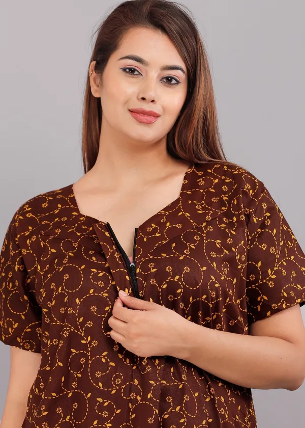 Stylish_&_Elegant_Women_Nighty_(Brown,_Yellow)