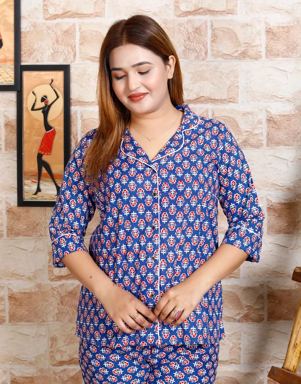 Women's_Cotton_Night_Suits_for_Women_|_Short_Sleeve_Floral_Printed_Payjama_Set_(Blue)