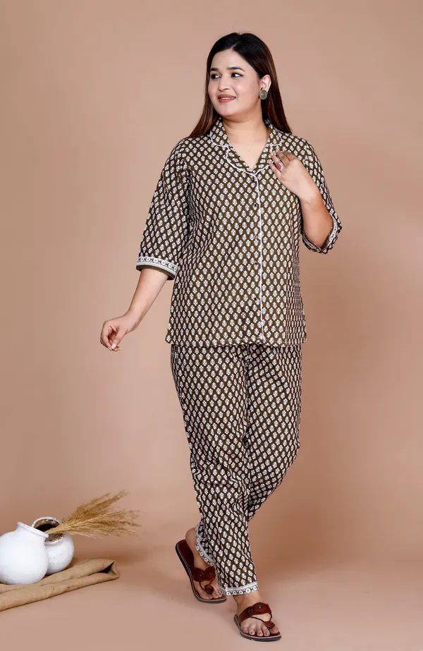 Women's_Cotton_Night_Suits_for_Women_|_Short_Sleeve_Floral_Printed_Payjama_Set_(Brown)