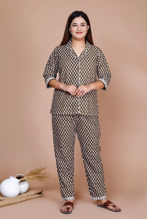 Women's_Cotton_Night_Suits_for_Women_|_Short_Sleeve_Floral_Printed_Payjama_Set_(Brown)