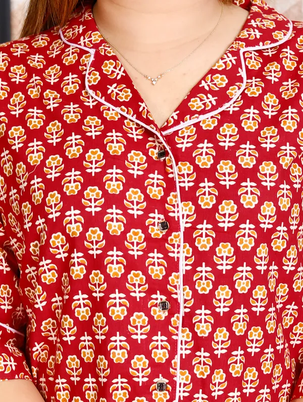 Women's_Cotton_Night_Suits_for_Women_|_Short_Sleeve_Floral_Printed_Payjama_Set_(Red)
