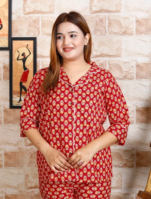 Women's_Cotton_Night_Suits_for_Women_|_Short_Sleeve_Floral_Printed_Payjama_Set_(Red)