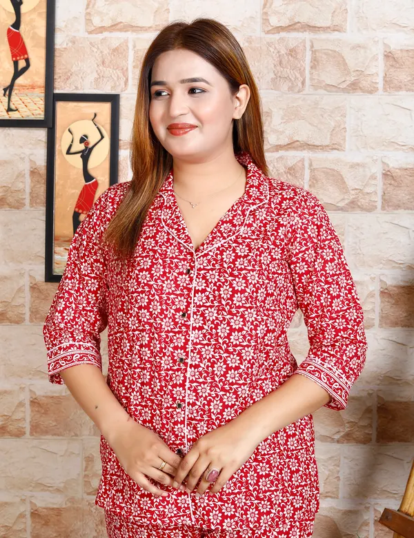 Women's_Cotton_Night_Suits_for_Women_|_Short_Sleeve_Floral_Printed_Payjama_Set_(Red)