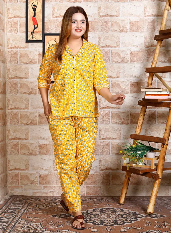 Women's_Cotton_Night_Suits_for_Women_|_Short_Sleeve_Floral_Printed_Payjama_Set_(Yellow)
