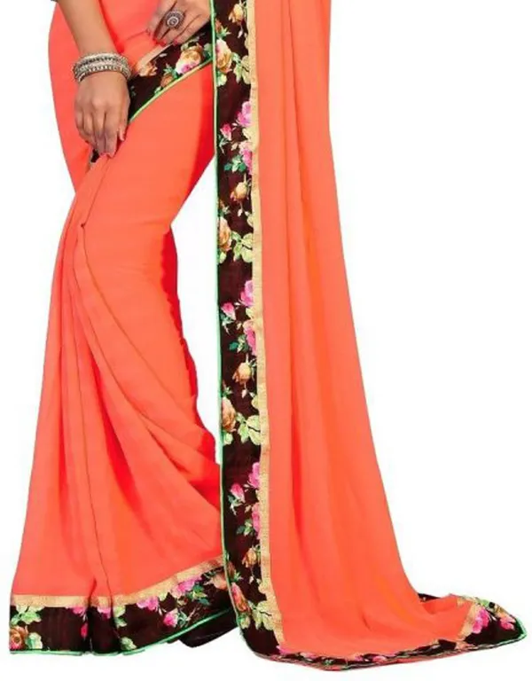 Embellished_Bollywood_Chiffon_Saree_(Orange)