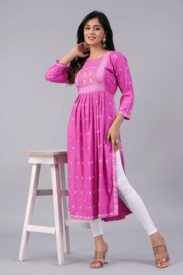 Pink_Printed_Ethnic_Dress_Kurta_For_Women