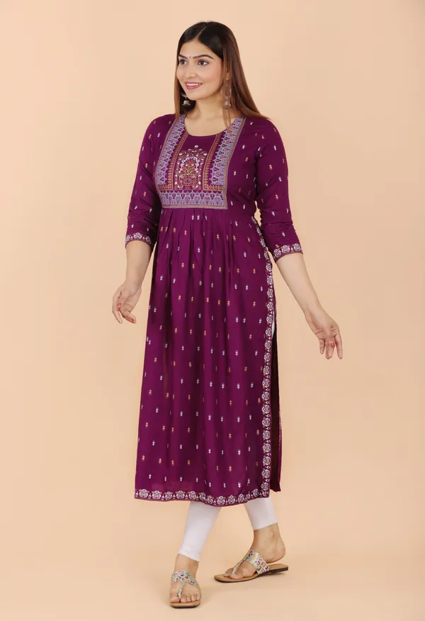Purple_Printed_Ethnic_Dress_Kurta_For_Women