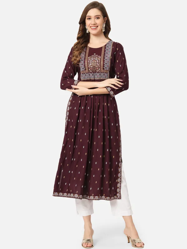 Purple_Printed_Ethnic_Dress_Kurta_For_Women