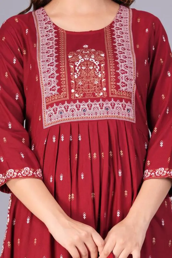 Maroon_Kurta_Pant_Dupatta_Set_For_Women