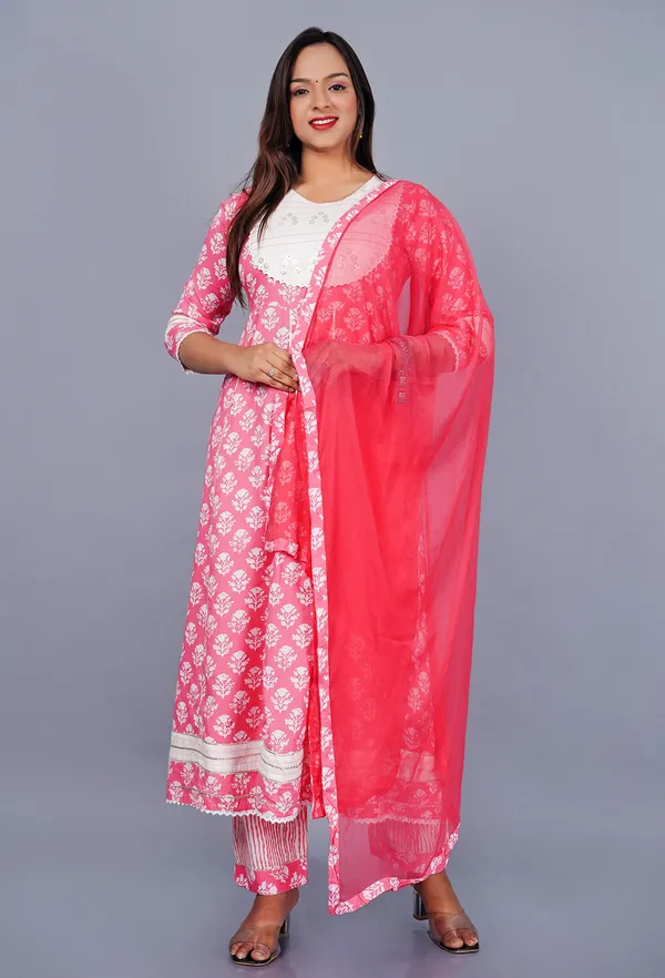 Pink_&_White_Kurta_Pant_Dupatta_Set_For_Women