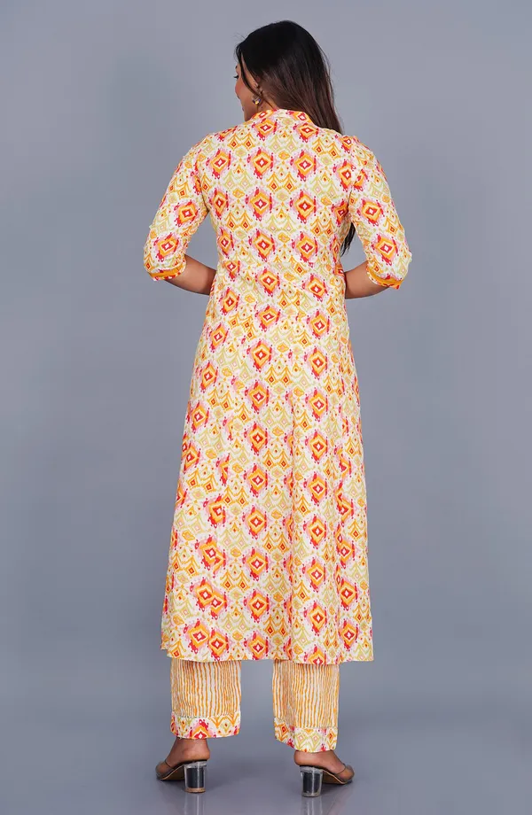 Yellow_&_White_Kurta_Pant_Dupatta_Set_For_Women