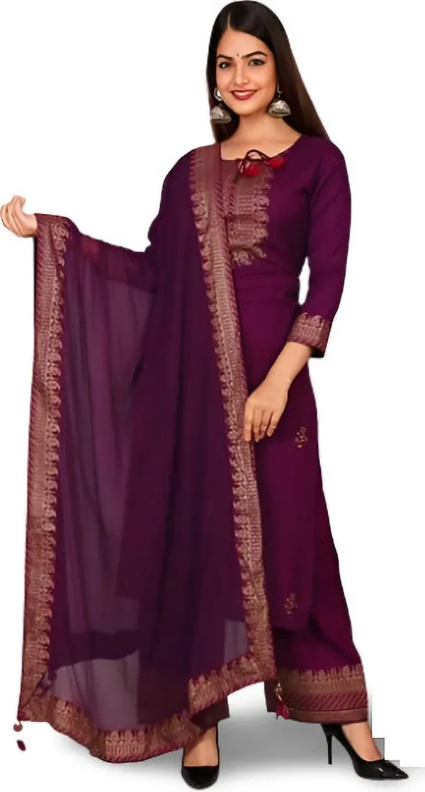 Purple_Kurti_Palazzo_Set_For_Women