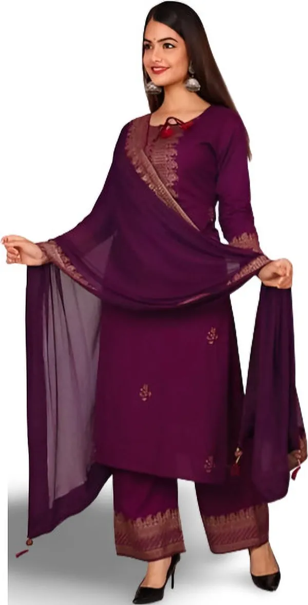 Purple_Kurti_Palazzo_Set_For_Women